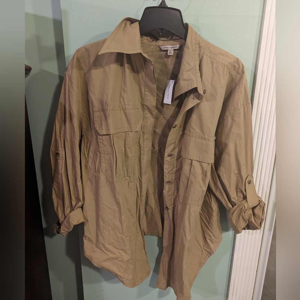 🔥NWT:🔥Banana Republic Tan XL Formal For Winter or Spring Jacket